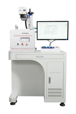 Full Closed Cabinet Fiber Laser Marking Machine For Hardware Tools / Kitchen Knives / Bottles