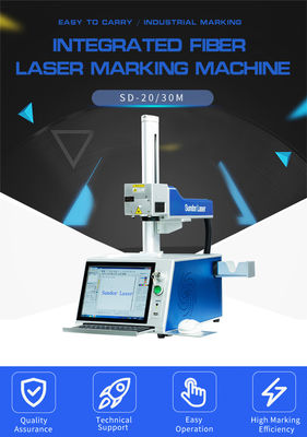 Mini Diagonal screen with computer type fiber laser marking machine Metal marking